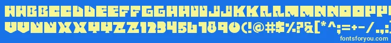 Fatsini Font – Yellow Fonts on Blue Background