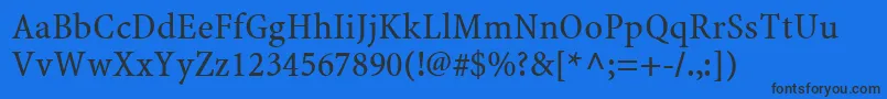 MinionWeb-fontti – mustat fontit sinisellä taustalla