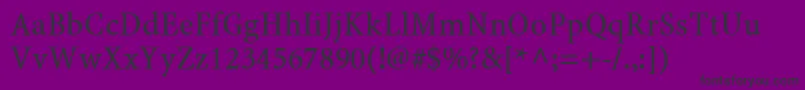 Шрифт MinionWeb – чёрные шрифты на фиолетовом фоне