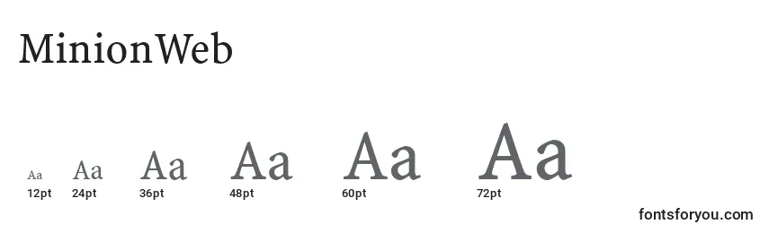 MinionWeb Font Sizes