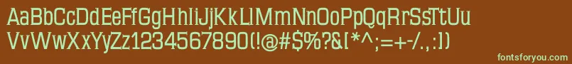 Mkseriftallxmedium Font – Green Fonts on Brown Background