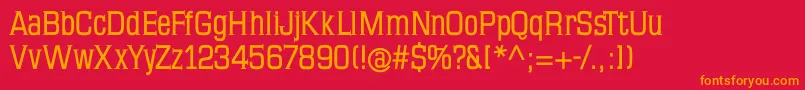 Mkseriftallxmedium Font – Orange Fonts on Red Background