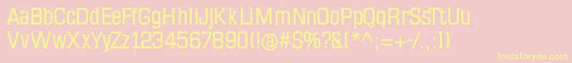Mkseriftallxmedium-Schriftart – Gelbe Schriften auf rosa Hintergrund
