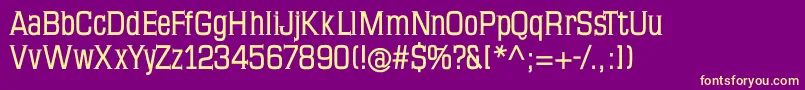 Mkseriftallxmedium Font – Yellow Fonts on Purple Background