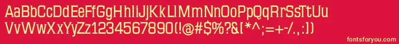 Mkseriftallxmedium Font – Yellow Fonts on Red Background