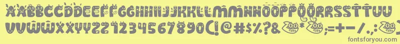 Guakala Font – Gray Fonts on Yellow Background