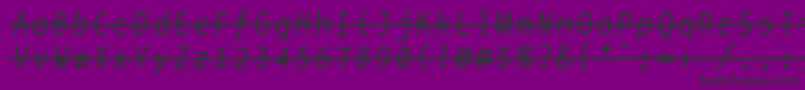 fuente Bptypewritestrikethroughitalics – Fuentes Negras Sobre Fondo Morado