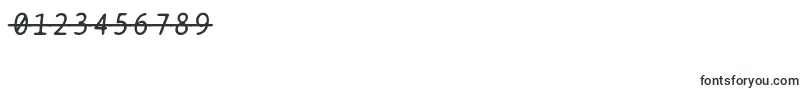Bptypewritestrikethroughitalics Font – Fonts for Numbers and Digits