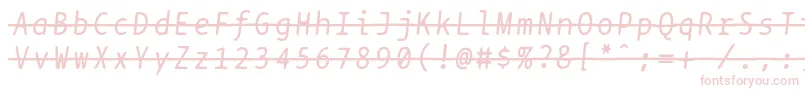 Bptypewritestrikethroughitalics Font – Pink Fonts on White Background