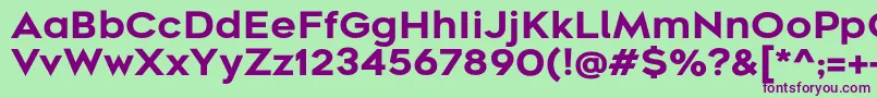 MetrosantRegular Font – Purple Fonts on Green Background