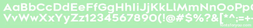 フォントMetrosantRegular – 緑の背景に白い文字