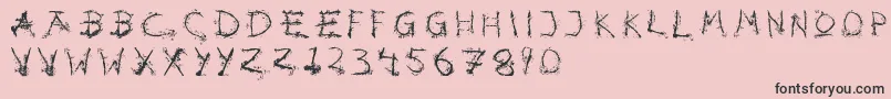 フォントHotsblots – ピンクの背景に黒い文字