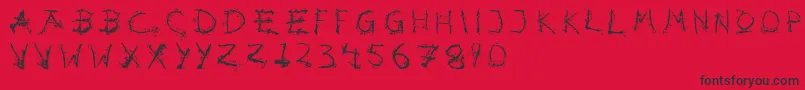 Hotsblots Font – Black Fonts on Red Background