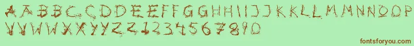Шрифт Hotsblots – коричневые шрифты на зелёном фоне