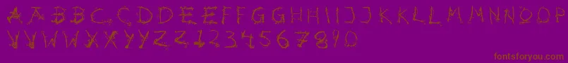 Шрифт Hotsblots – коричневые шрифты на фиолетовом фоне