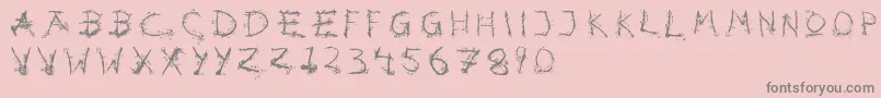 Hotsblots-Schriftart – Graue Schriften auf rosa Hintergrund