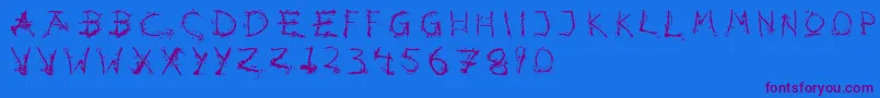 Шрифт Hotsblots – фиолетовые шрифты на синем фоне