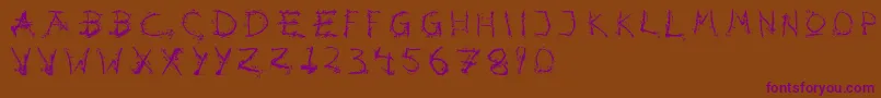 Шрифт Hotsblots – фиолетовые шрифты на коричневом фоне