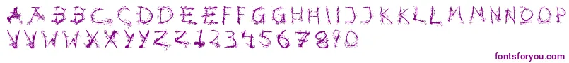 Hotsblots-fontti – violetit fontit valkoisella taustalla