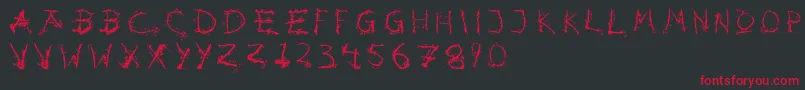 Шрифт Hotsblots – красные шрифты на чёрном фоне