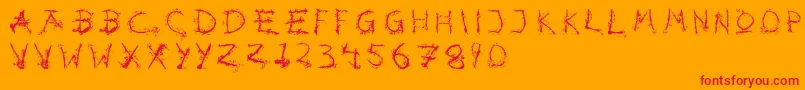 Hotsblots Font – Red Fonts on Orange Background