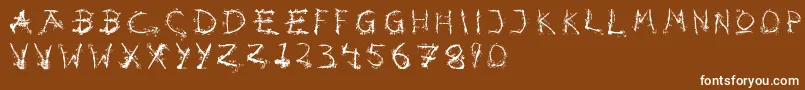 Шрифт Hotsblots – белые шрифты на коричневом фоне