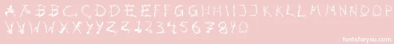 Шрифт Hotsblots – белые шрифты на розовом фоне