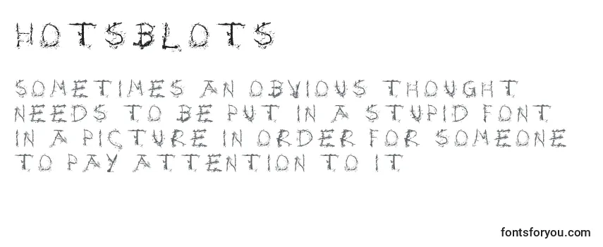 Review of the Hotsblots Font