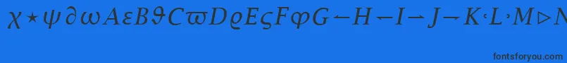 fuente MathItalic – Fuentes Negras Sobre Fondo Azul