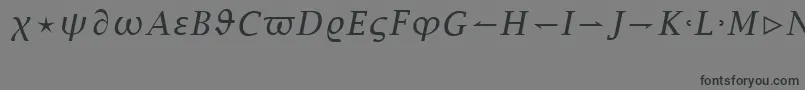 fuente MathItalic – Fuentes Negras Sobre Fondo Gris