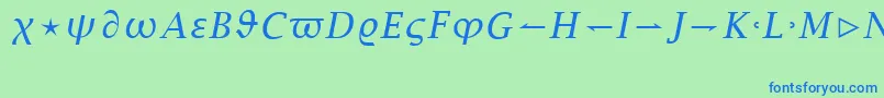 fuente MathItalic – Fuentes Azules Sobre Fondo Verde