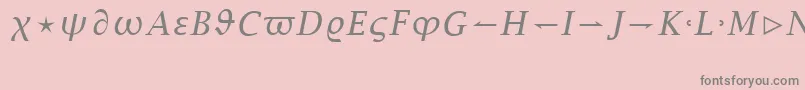 Шрифт MathItalic – серые шрифты на розовом фоне