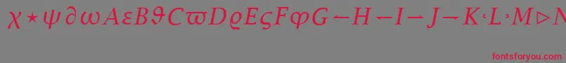 MathItalic Font – Red Fonts on Gray Background