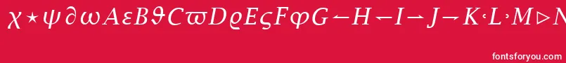 fuente MathItalic – Fuentes Blancas Sobre Fondo Rojo