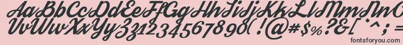 Streetwear Font – Black Fonts on Pink Background