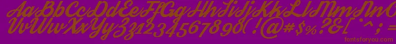 fuente Streetwear – Fuentes Marrones Sobre Fondo Morado