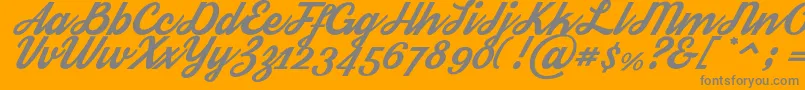 Streetwear Font – Gray Fonts on Orange Background