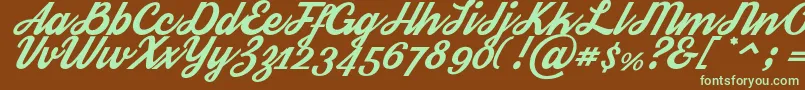 Streetwear Font – Green Fonts on Brown Background