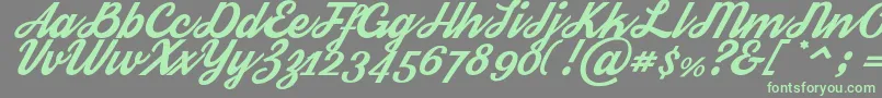 Streetwear Font – Green Fonts on Gray Background