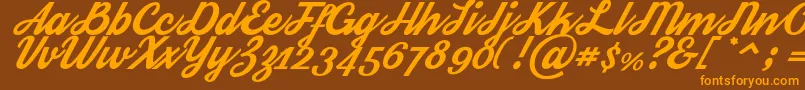 Streetwear Font – Orange Fonts on Brown Background