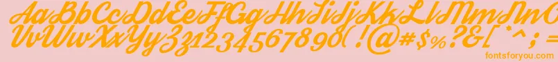 Streetwear Font – Orange Fonts on Pink Background