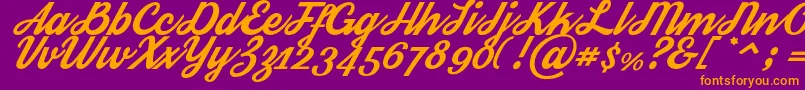 Streetwear Font – Orange Fonts on Purple Background