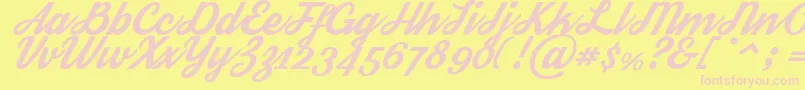 Streetwear Font – Pink Fonts on Yellow Background