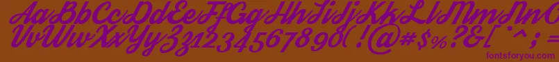 Streetwear Font – Purple Fonts on Brown Background