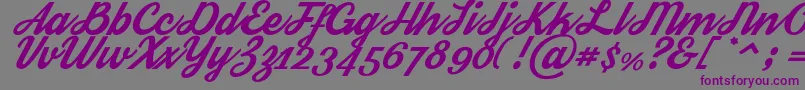 Streetwear Font – Purple Fonts on Gray Background