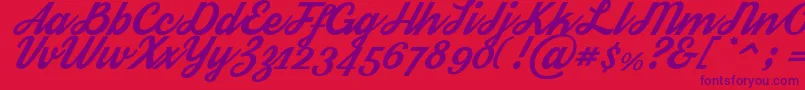 Streetwear Font – Purple Fonts on Red Background