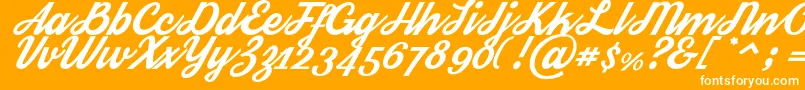 Streetwear Font – White Fonts on Orange Background