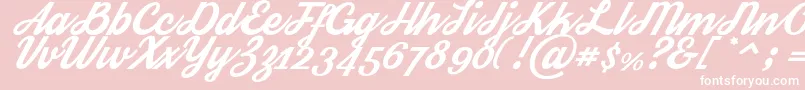 Streetwear Font – White Fonts on Pink Background