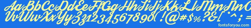 Streetwear Font – Yellow Fonts on Blue Background