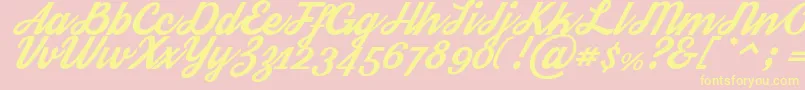 Streetwear Font – Yellow Fonts on Pink Background